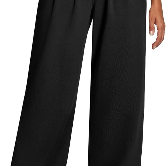 Pants - Versatile 2-Length High Waisted Wide Leg Pants - Ideal for Business Casual Style